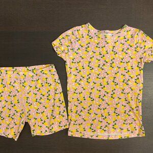 Girls J. Crew Crew Cuts Lemon Shorts Shorts Pajama Set - Size 8